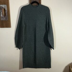 Prologue Gray Knit Sweater Dress. Perfect Thanksgiving or Christmas Day Dress.